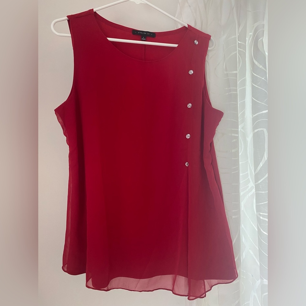Atelier 29 Red Blouse - Size Large